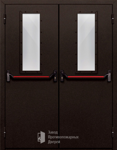 Фото двери «Двупольная со стеклом и антипаникой №610» в Зарайску
