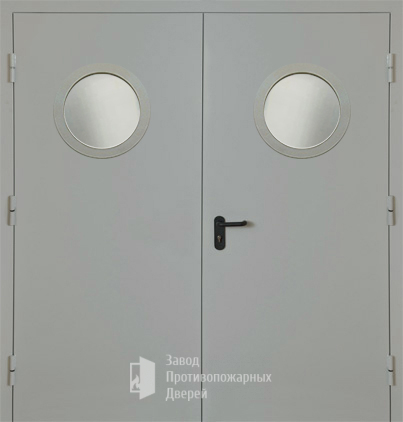 Фото двери «Двупольная с круглым стеклом EI-30» в Зарайску