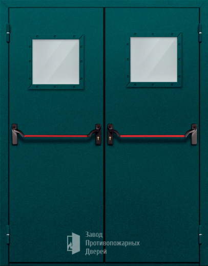 Фото двери «Двупольная со стеклом и антипаникой №56» в Зарайску