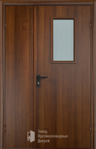 Фото двери «Полуторная МДФ со стеклом EI-30» в Зарайску