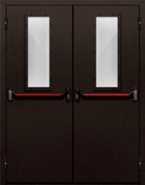 Фото двери «Двупольная со стеклом и антипаникой №610» в Зарайску