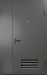 Фото двери «Техническая дверь №7 полуторная с вентиляционной решеткой» в Зарайску