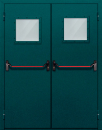 Фото двери «Двупольная со стеклом и антипаникой №56» в Зарайску